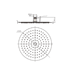 Camilla Round Shower Head Chrome 300mm