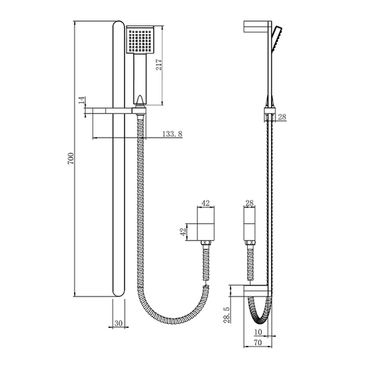 Camilla Shower On Rail Chrome