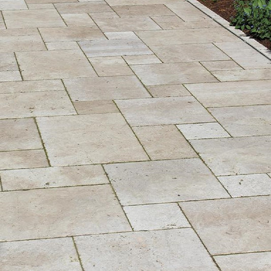 Classic Tumbled Travertine French Pattern 12mm