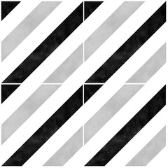 Cordoba Stripes Black and White 150x150mm