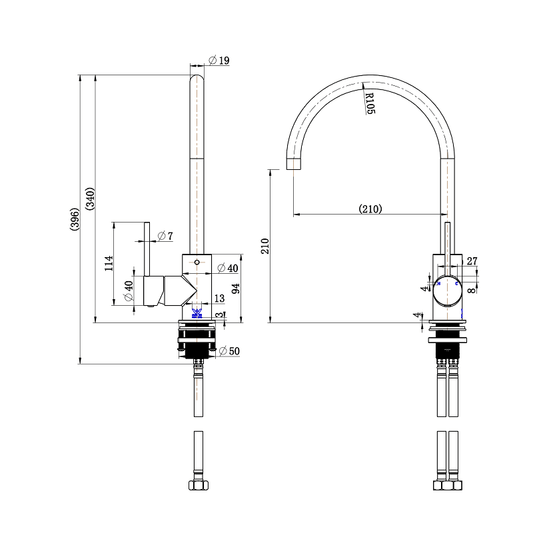 Essence Kitchen Mixer Tap Gun Metal