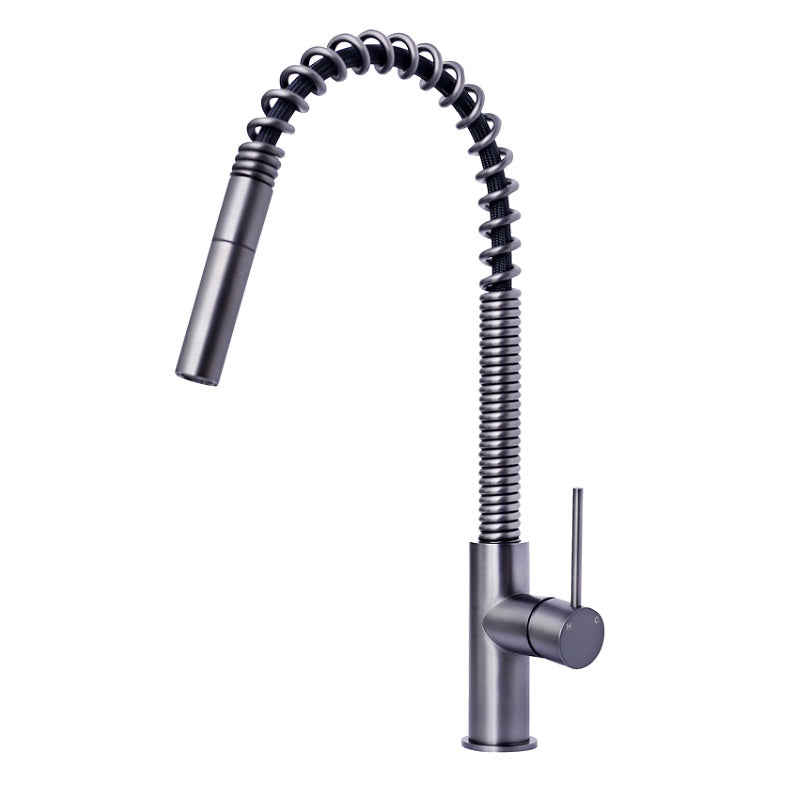 Essence Spring Pull Out Kitchen Mixer Tap Gun Metal - Ceramica Homes