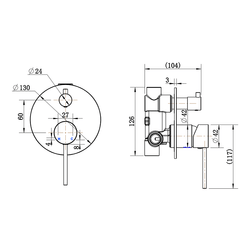 Essence Shower Diverter Chrome