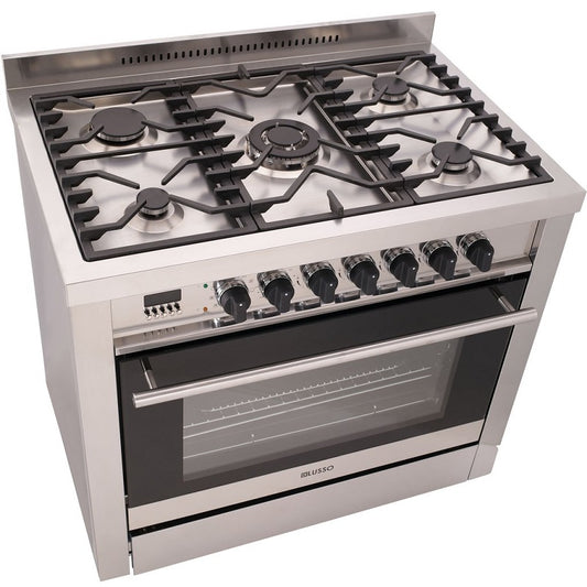 DI LUSSO FS909G5SSD Freestanding Dual Fuel Cooker 900mm 9 Functions - Ceramicahomes