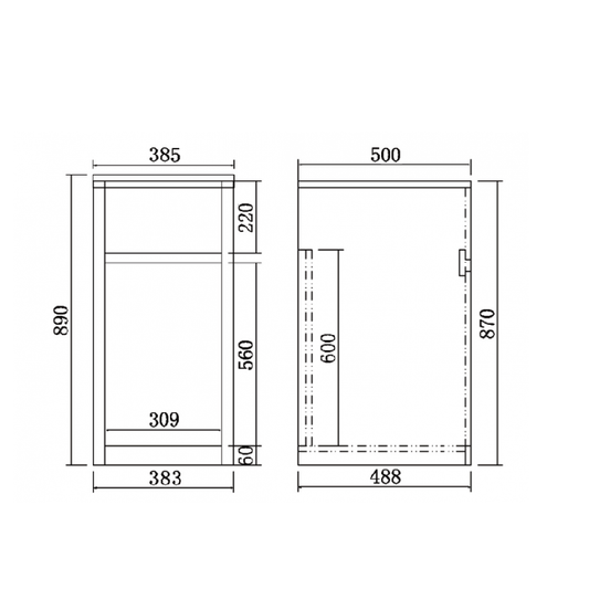 Freestanding PVC Laundry Tub 385mm