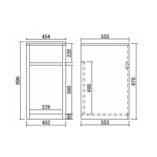 Freestanding PVC Laundry Tub 455mm