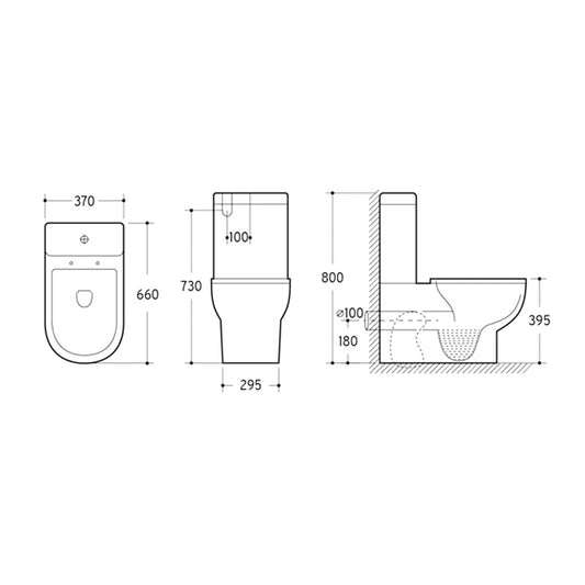 Gino Wall Faced Toilet Suite - Ceramicahomes