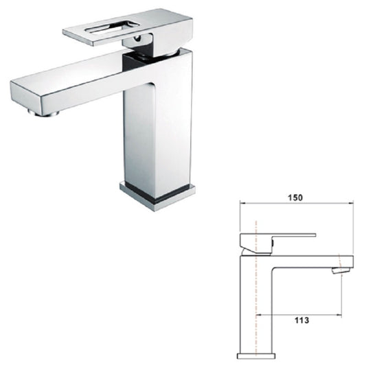 Hanna Basin Mixer Loop Handle Chrome - Ceramicahomes