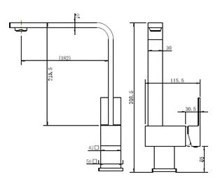 Hanna Kitchen Mixer loop Handle - Ceramicahomes