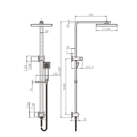 Hanna Shower Column Set - Ceramicahomes