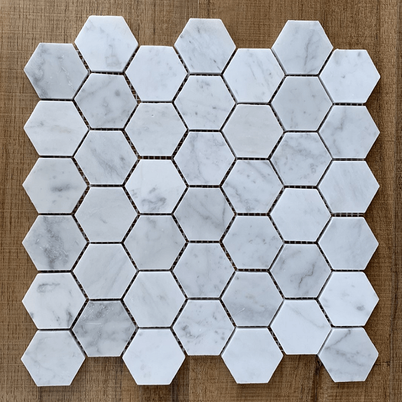 Classic Hexagon Carrara Honed