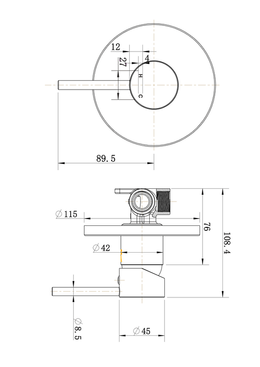 Ira Sottile Shower Mixer- Chrome - Ceramicahomes