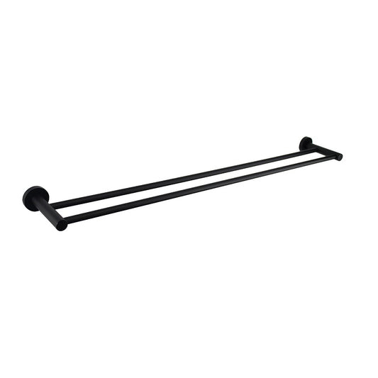 Mara Double Towel Bar Matt Black 750