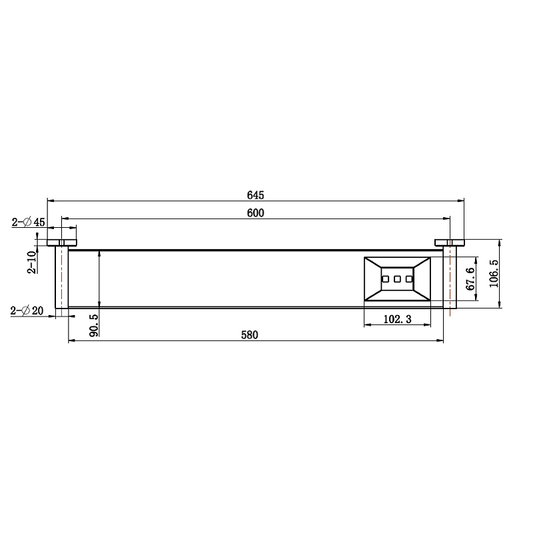 Mara Metal Shelf Matt Black