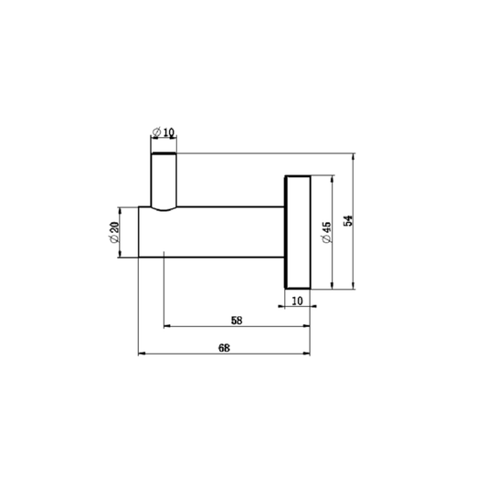 Mara Robe Hook Brushed Nickel