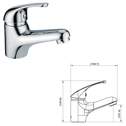 Loha Basin Mixer Chrome - Ceramicahomes