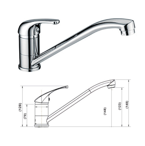 Loha Kitchen Mixer Chrome - Ceramicahomes