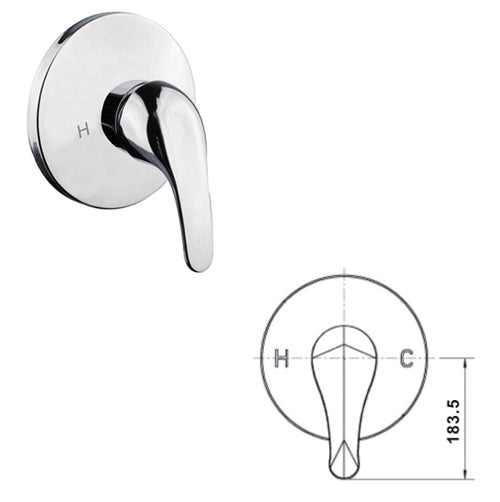 Loha Shower Mixer Chrome - Ceramicahomes