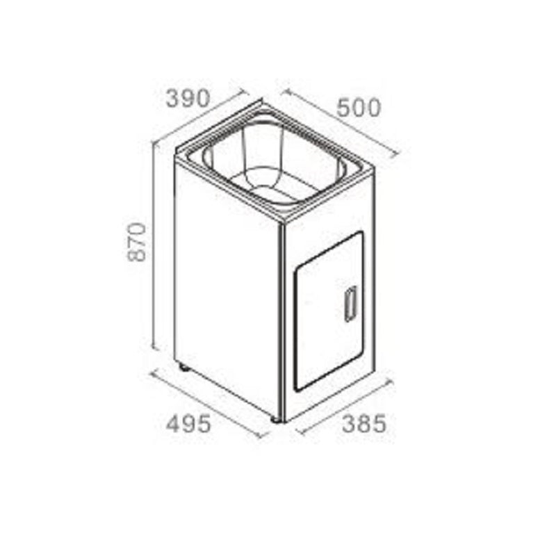 Freestanding StainlessSteel Laundry Tub 390mm