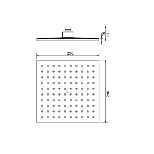 Lux Shower Head Chrome 230x230