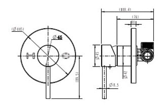 Mara Shower Mixer Matte Black - Ceramicahomes