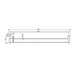 Miu Double Towel Bar 600