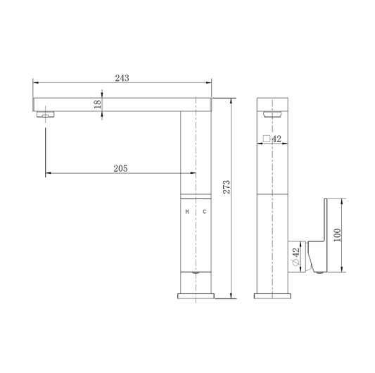 Nele Kitchen Tap - Ceramicahomes