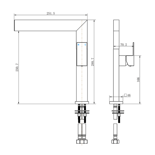 Nele Kitchen Tap High - Ceramicahomes