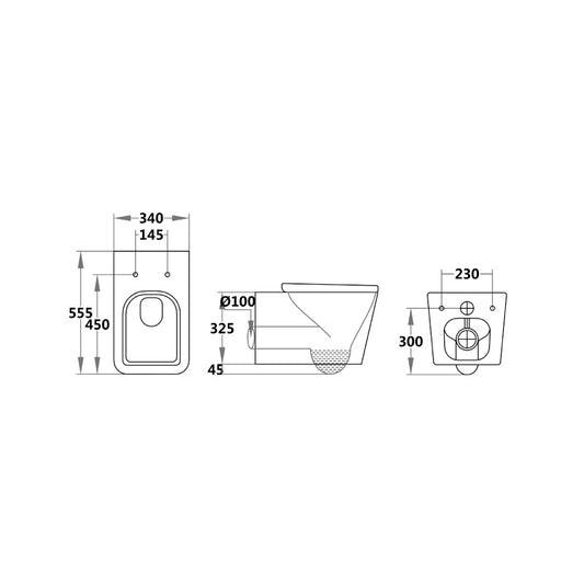 Nari Wall-Hang Toilet Pan - Ceramicahomes