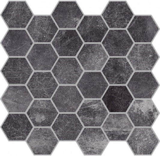 Pisa Anthracite Hexagon Matte 239x234