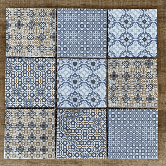 Porto Mosaic Blue Matte 98x98mm