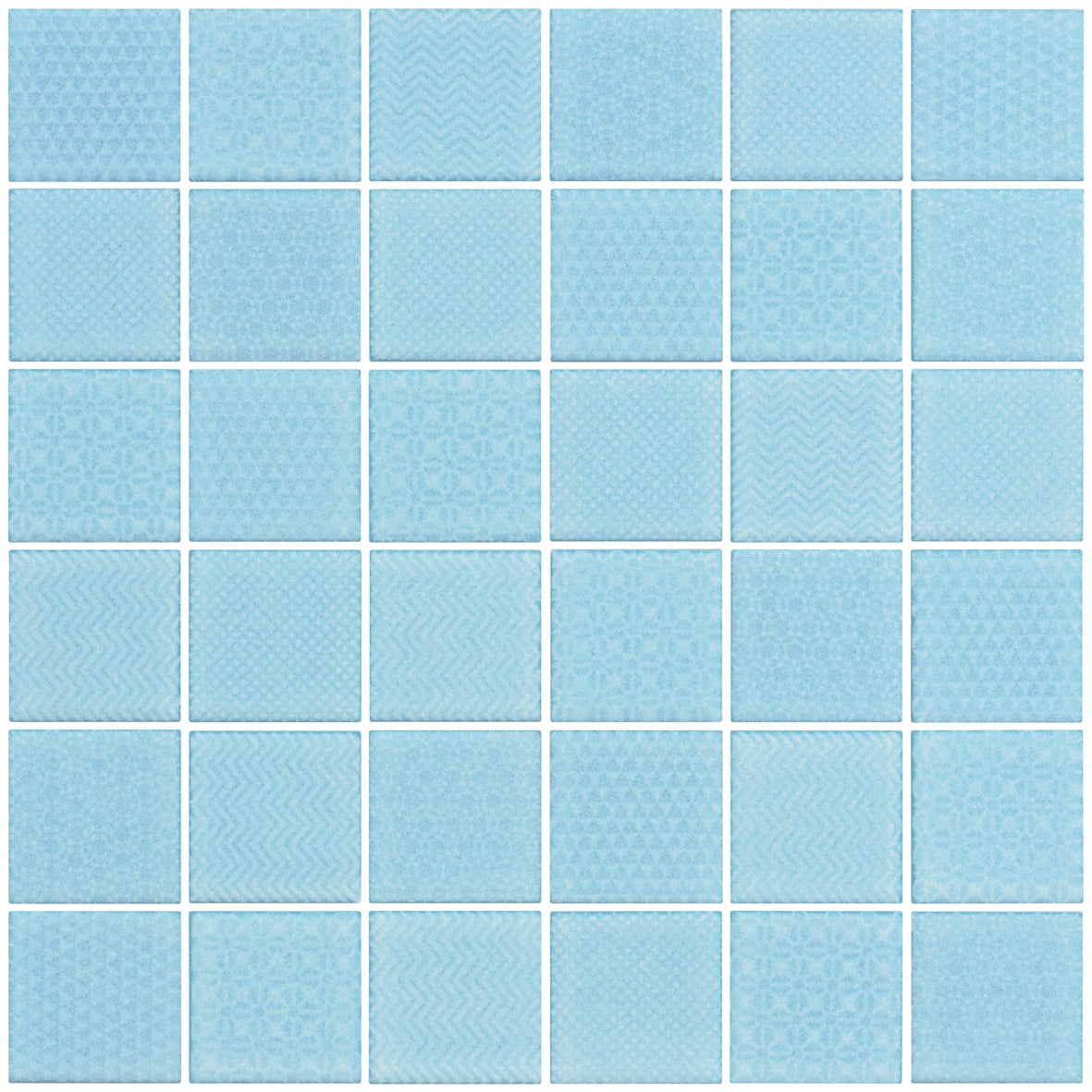 Soften Aqua Mosaic 47x47mm