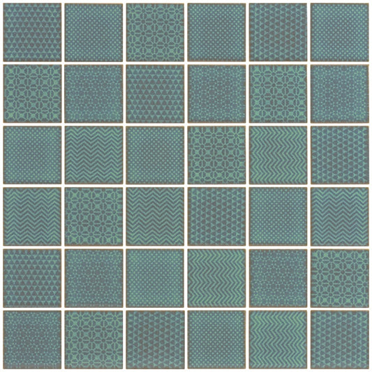 Soften Emerald Mosaic 47x47mm