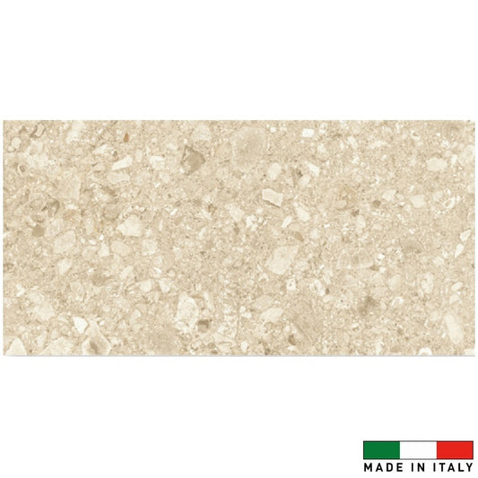 Stirling Retro Terrazzo Beige Matte 300x600