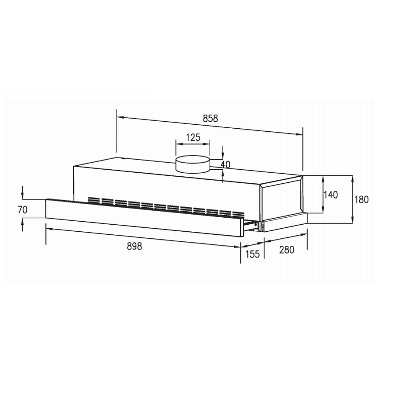 DI LUSSO TH902S Stainless Steel Canopy Rangehood 900mm - Ceramicahomes