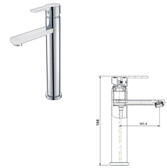 Theo High Rise Basin Mixer - Ceramicahomes