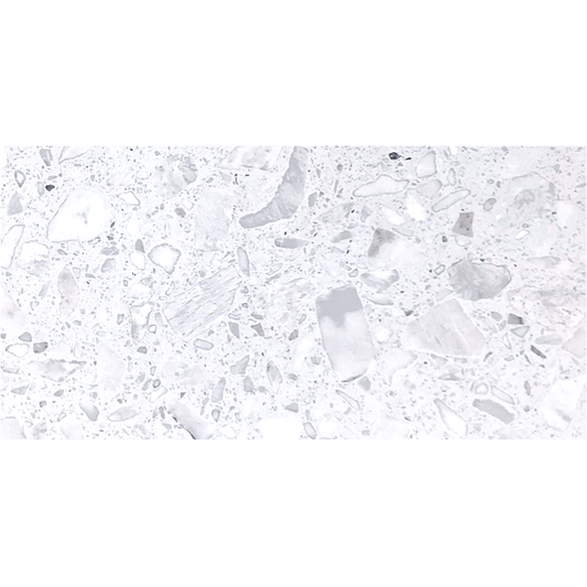 Terrazzo Abstract White Matte 300x600mm