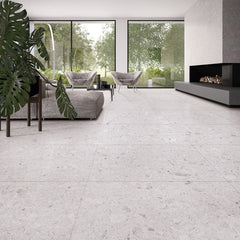 Terrazzo Abstract White Matte 300x600mm