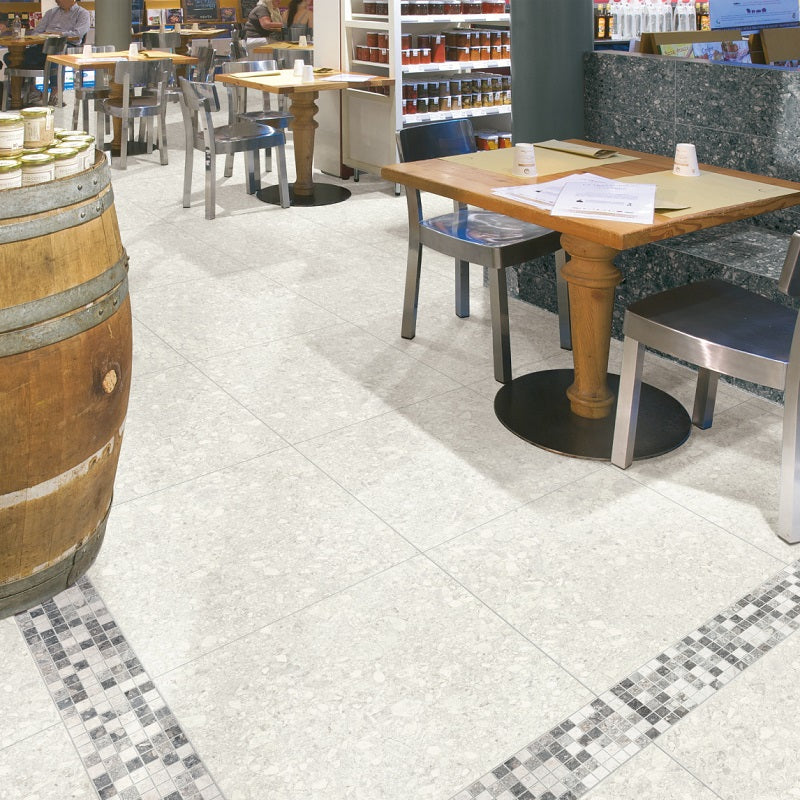 Stirling Retro Terrazzo Bianco Matte 300x600