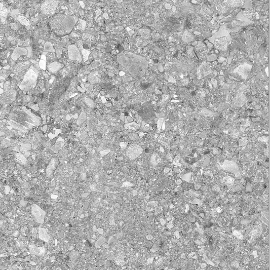 Stirling Retro Terrazzo Grigio Matte 600x600