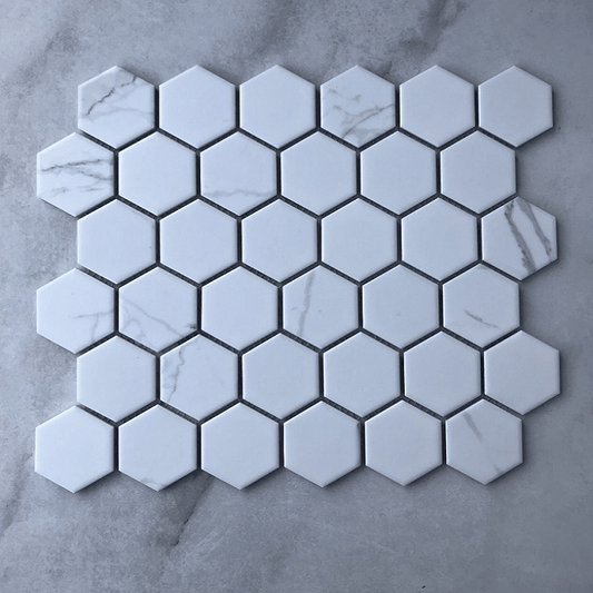 Timeless Carrara Hexagon Matte 51x59mm