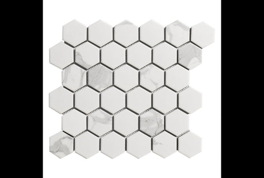 Timeless Carrara Hexagon Matte 51x59mm