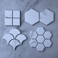Timeless Carrara Hexagon Matte 51x59mm