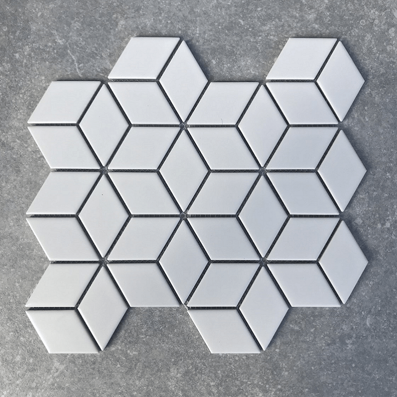 Timeless Diamond Cube White Matte 83x48mm