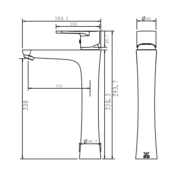 Viola High Rise Basin Mixer - Ceramicahomes