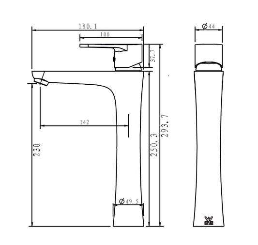 Viola High Rise Basin Mixer - Ceramicahomes