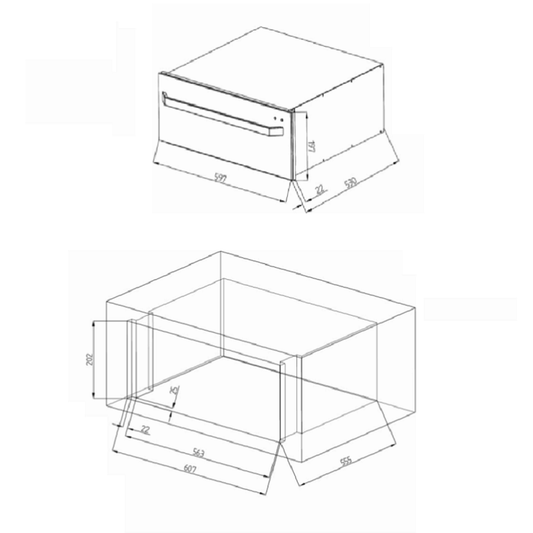 DI LUSSO WD200SSS Stainless Steel Warming Drawer