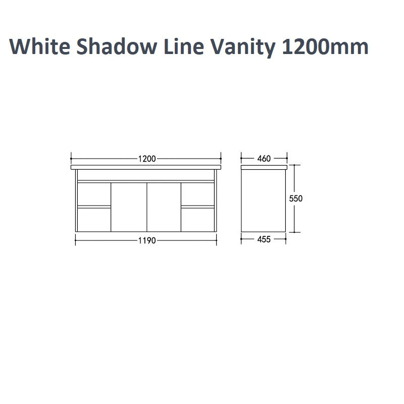 Wall Hung White Shadow Line Vanity