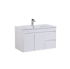 Wall Hung White Shadow Line Vanity