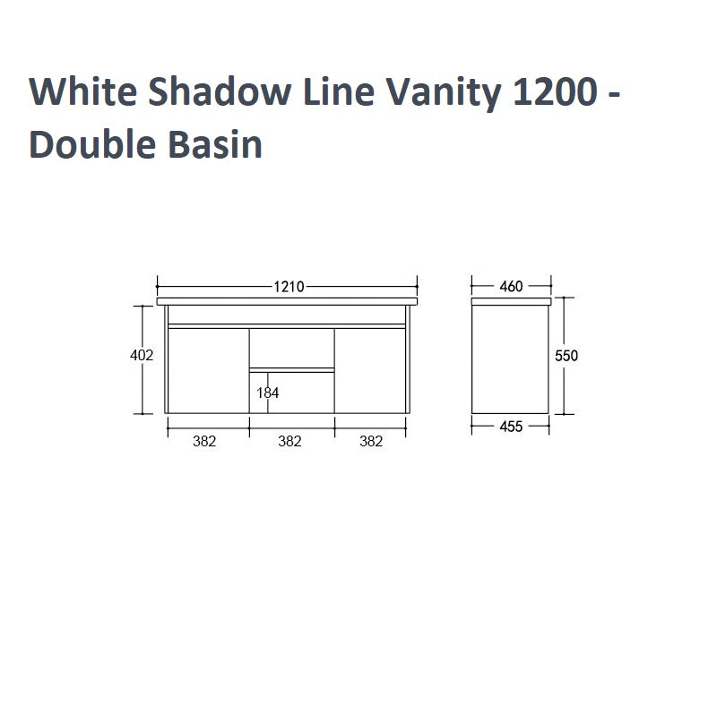 Wall Hung White Shadow Line Vanity
